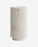 Nordal - LOON vase – hvid marmor – Ø12 × H24 cm
