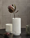 Nordal - LOON vase – hvid marmor – Ø12 × H24 cm