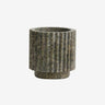 Nordal - LOON krukke – grøn marmor – Ø13 × H13 cm