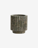Nordal - LOON krukke – grøn marmor – Ø13 × H13 cm