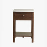 Nordal - BILLE sengebord – træ/marmor – B40,5 × D40,5 × H60 cm