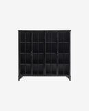 Nordal - DOWNTOWN skab, 4 låger – sort – B120 × D32 × H114 cm