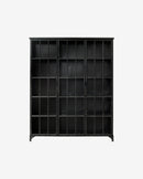 Nordal - DOWNTOWN skab, 3 låger – sort – B150 × D38 × H180 cm