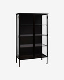 Nordal - OREGON skab, sort jern, 2 låger – B90 × D46 × H153 cm