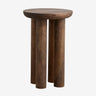 Nordal - HELIN sidebord – mørkebrun – Ø32 × H49 cm