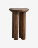 Nordal - HELIN sidebord – mørkebrun – Ø32 × H49 cm