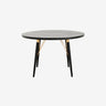 Nordal - LUVUA spisebord, rund – sort træ – Ø120 × H76 cm