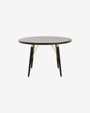 Nordal - LUVUA spisebord, rund – sort træ – Ø120 × H76 cm