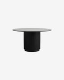 Nordal - ERIE rundt spisebord – sort marmorplade – Ø140 × H76 cm