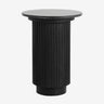 Nordal - ERIE rund sidebord – sort marmorplade – Ø40 × H54,5 cm