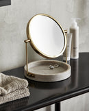 Nordal - HAJA bordspejl – gylden – L25,5 × D20,5 × H28 cm