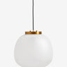 Nordal - FROST pendel, L – hvid og gylden – Ø40 × H37 cm