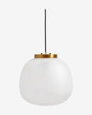 Nordal - FROST pendel, L – hvid og gylden – Ø40 × H37 cm
