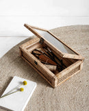 Nordal - CASE, opbevaringsboks, rattan,24x37x11cm