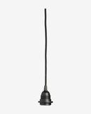 Nordal - Fatning med stofledning – sort – L300 cm