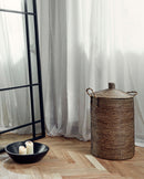 Nordal - LAUDY vasketøjskurve i søgræs med låg