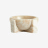 Nordal - MERIAN saltkar – brun marmor – Ø8 × H3,5 cm