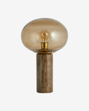 Nordal - BES bordlampe – røgfarvet med marmor – Ø29 × H45 cm