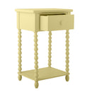 Bloomingville - Salino Sidebord, Gul, Fyrretræ - L45 × H70 × B32 cm