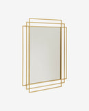 Nordal - SQUARE spejl – messing – B76 × D2 × H97 cm