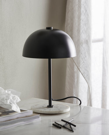 Nordal - KITA bordlampe - sort med marmorfod - Bolig og Haven