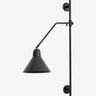 Nordal - BUCK væglampe – sort – Ø20 × H82 cm