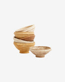 Nordal - Skål i papmaché, vintage – beige – Ø30 × H13 cm