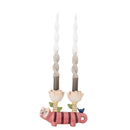 Bloomingville - Missy Lysestage, Multifarvet, Stentøj - L20 × H14,5 × B6,5 cm