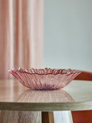 Bloomingville - Mariko Skål, Rosa, Glas - Ø31 × H8 cm