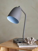 Bloomingville - Lemar Bordlampe, Grå, Jern - L26 × H37 × B15 cm