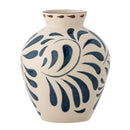 Bloomingville - Heikki Vase, Blå, Stentøj - Ø20 × H24 cm