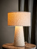 Bloomingville - Emmie Bordlampe, Hvid, polyester - Ø20 × H30 cm