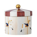 Bloomingville - Merry-go-round Krukke m/låg, Multifarvet, Stentøj - Ø19,5 × H20,5 cm
