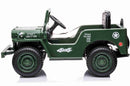 Megaleg Army Classic Adventure Elbil – 4x12V Motor, Gummihjul og Lædersæde