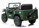 Megaleg Army Classic Adventure Elbil – 4x12V Motor, Gummihjul og Lædersæde