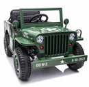 Megaleg Army Classic Adventure Elbil – 4x12V Motor, Gummihjul og Lædersæde