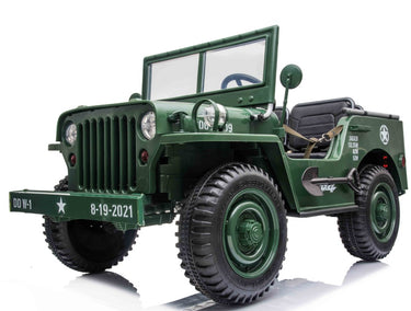 Army elbil - Classic Explorer, 4x 24V elbil, 4x4, Stor 4x120W, stor model m. 3 sæder,