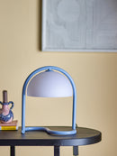 Bloomingville - Favour Bordlampe, Blå, Akryl - Ø24,5 × H29,5 cm