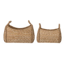 Bloomingville - Selma Kurv, Natur, bankuangræs - L41 × B28 × H25/L51 × B38 × H33 cm, sæt med 2