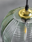 Bloomingville - Adar Pendel, Grøn, Glas - Ø22 × H20 cm