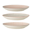 Bloomingville - Cécile Tallerken, Multifarvet, Stentøj - Ø25 × H3 cm, sæt med 3