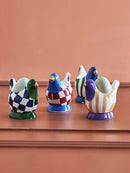 Bloomingville - Birdy Æggebæger, Multifarvet, Stentøj - L8 × H8 cm, sæt med 4