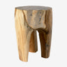 Nordal - TEAK taburet i træ – natur – Ø30 × H41 cm