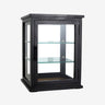 Nordal - ARNO vitrineskab, sort træ – B37 × D37 × H50 cm