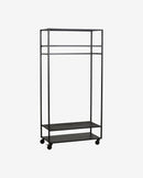 Nordal - ALTA garderobestativ i jern – sort – B93 × D45 × H190 cm