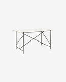 Nordal - DEE skrivebord – hvid marmor – L142 × B70 × H76 cm