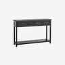 Nordal - MOSS konsolbord med 2 skuffer – sort – L122 × D33 × H80 cm