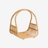 Nordal - ROA kurv med hank i poleret rattan – B42 × D37 × H49,2 cm