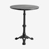 Nordal - Cafébord, rund med jern – sort marmor – Ø60 × H75 cm