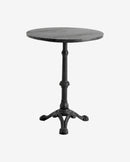 Nordal - Cafébord, rund med jern – sort marmor – Ø60 × H75 cm